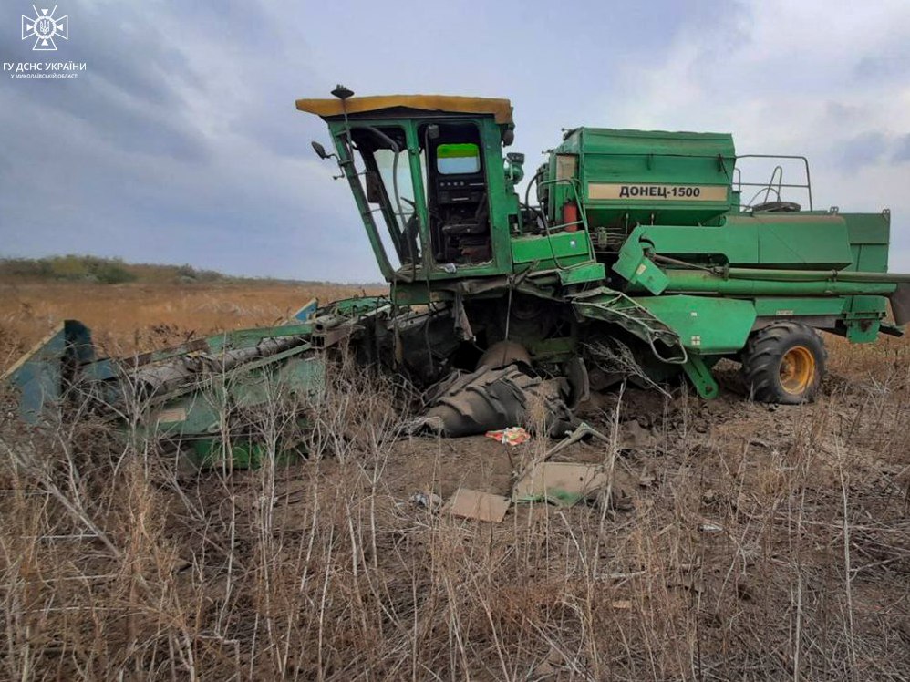 На Миколаївщині підірвався комбайн, двоє травмованих