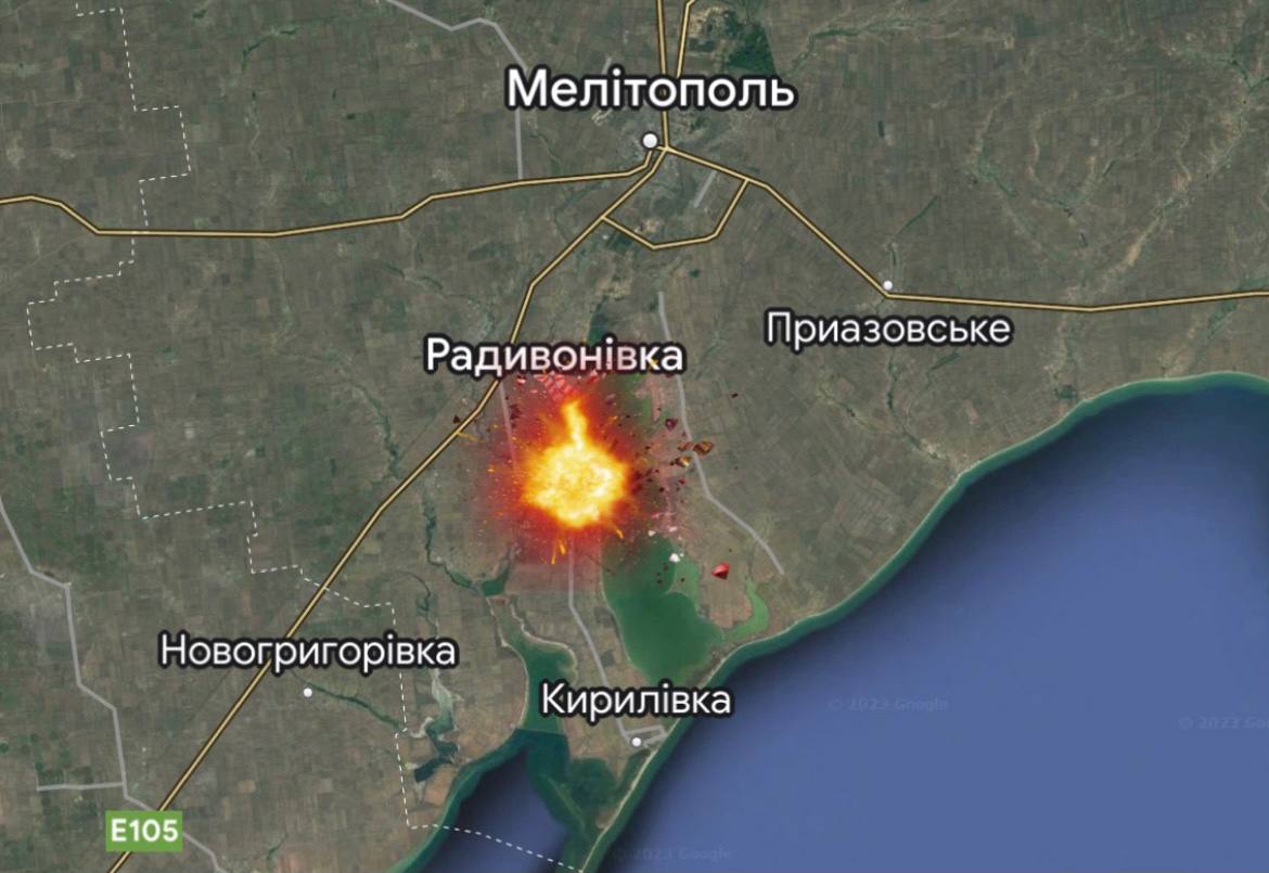 Біля Мелітополя підірвали позиції окупантів: вибух чули за 70 кілометрів