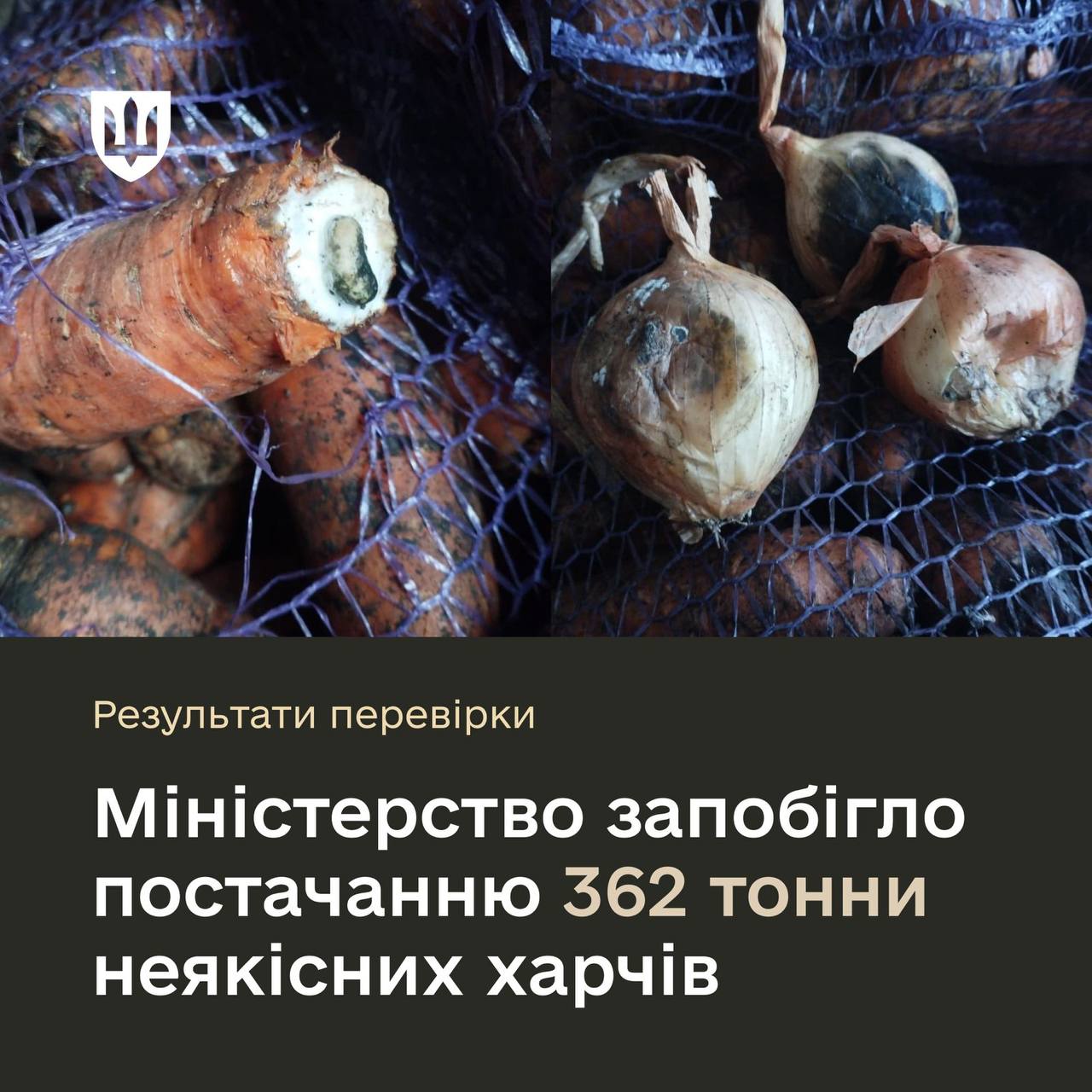 Один із постачальників Міноборони намагався передати військовим на схід гнилі овочі