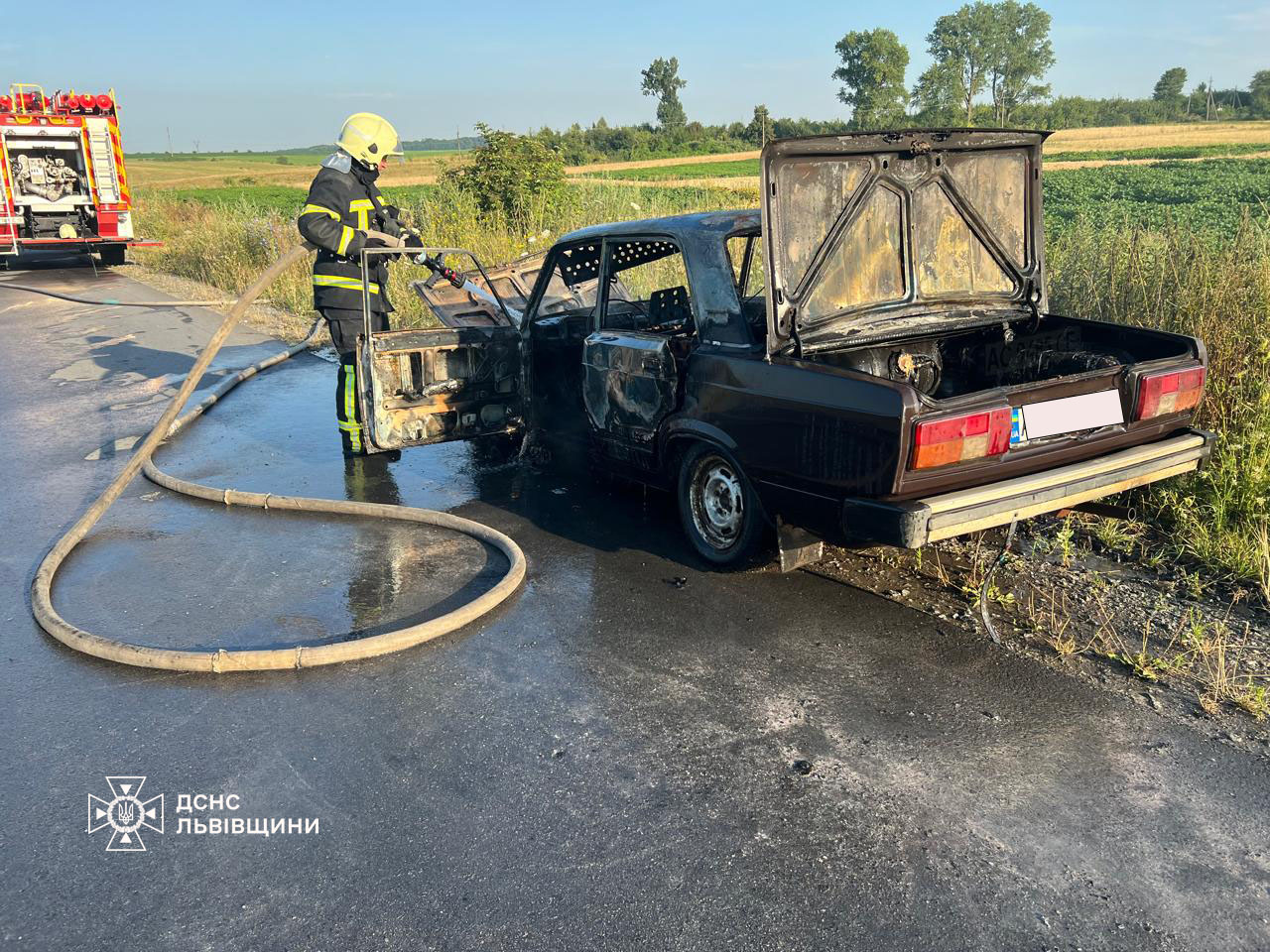 На Львівщині під час руху загорівся автомобіль: що сталося