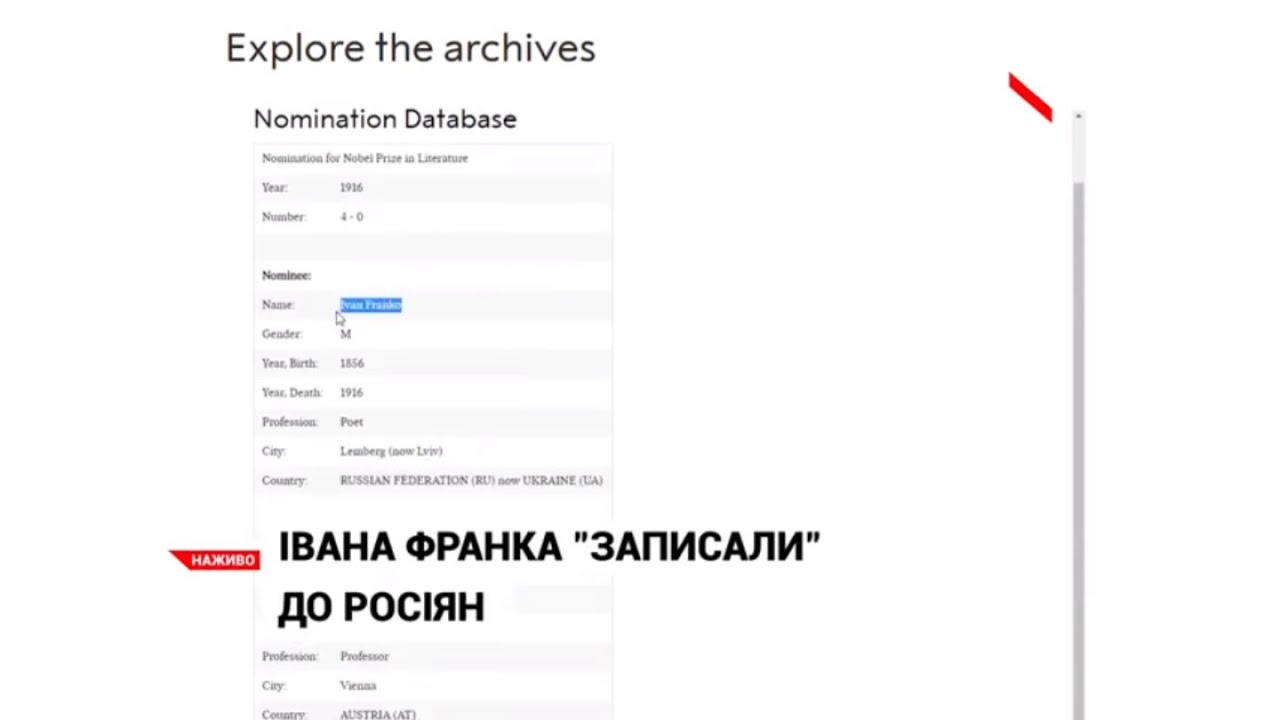 Черговий міжнародний скандал: Івана Франка "записали" до РФ